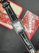 Tank Model Plain Leather Strap White Dial