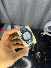 Crystal Silver Chain Square Dial ( White Dial )