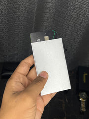 Pop-Up Card Holder ( Silver Metal )