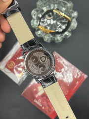 Black Casino Watch Leather Strap