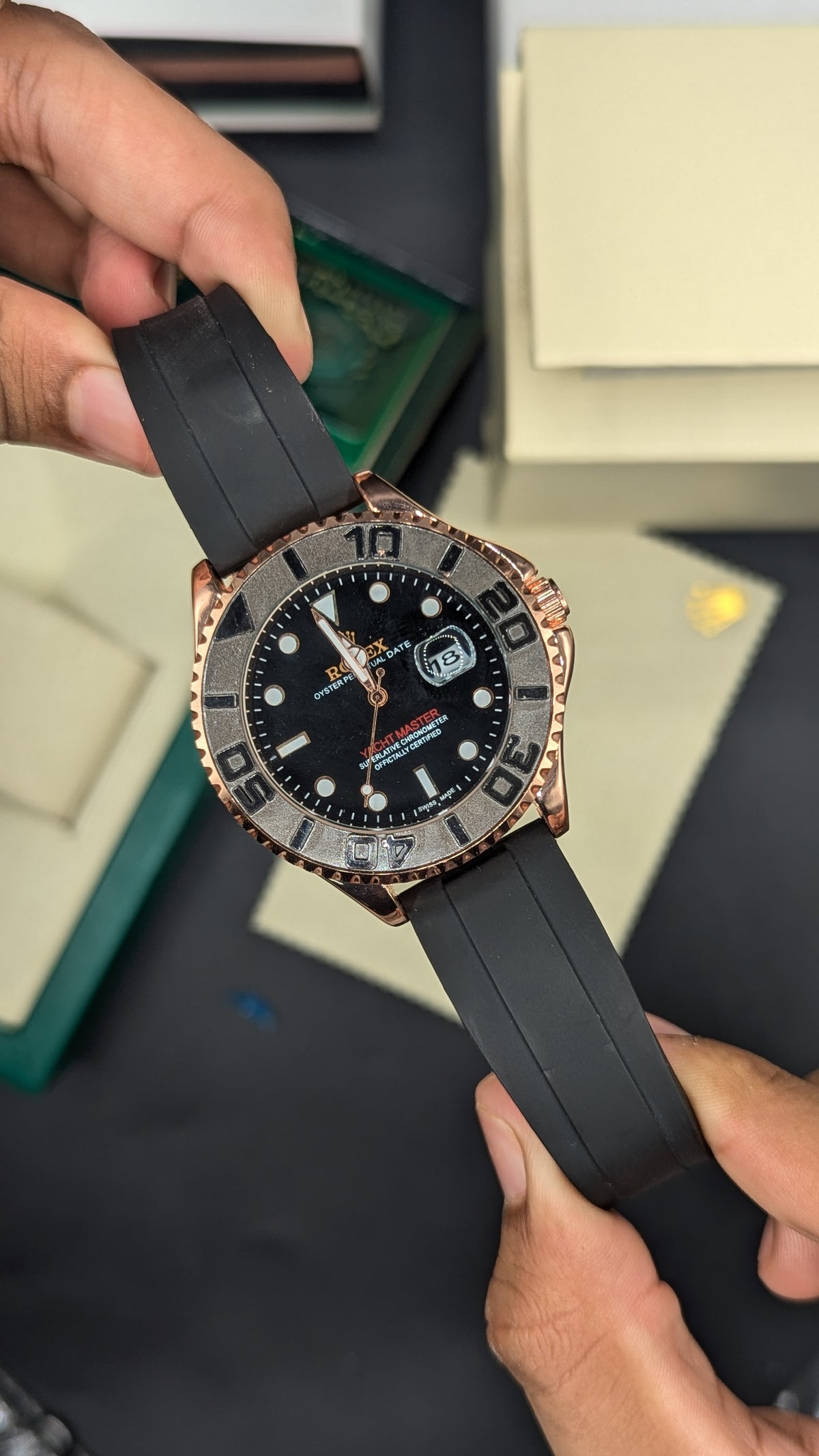 RLX Yatch Master Premium Silicone Strap | Stainless Steel Dial