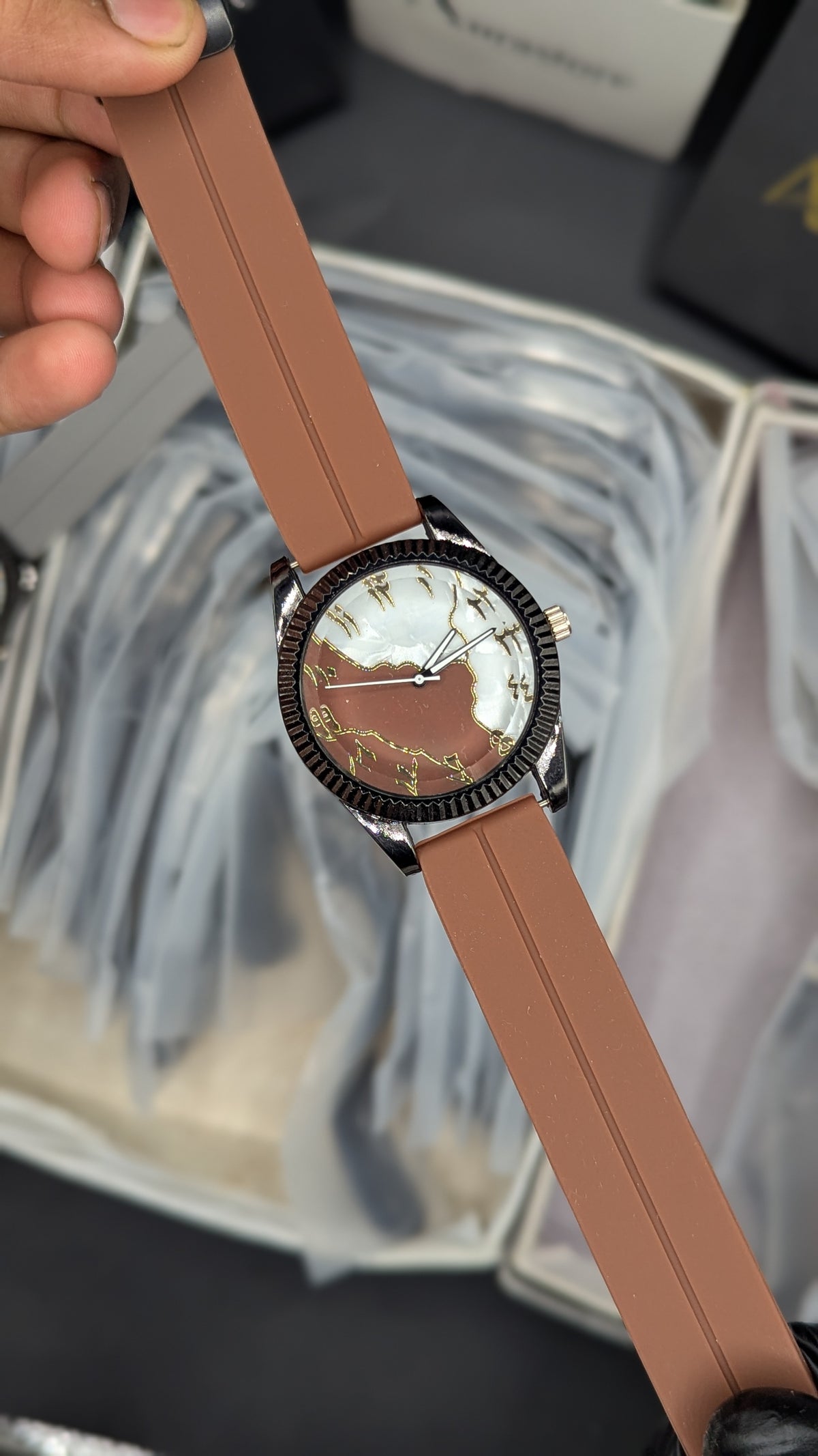 New Arabic Marble Dial + Magnetic Lock Watch