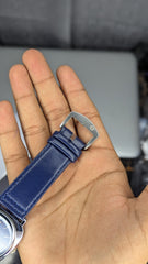 TOMI Blue Square Dial Strap Watch