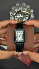 Tank Model Leather Strap White Dial