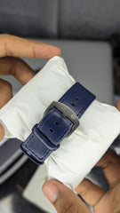 TOMI Blue Square Dial Strap Watch