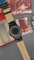 Patek Nautilus Leather Strap Master Lock - Black