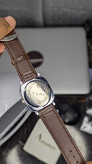 TOMI Brown Square Dial Strap Watch