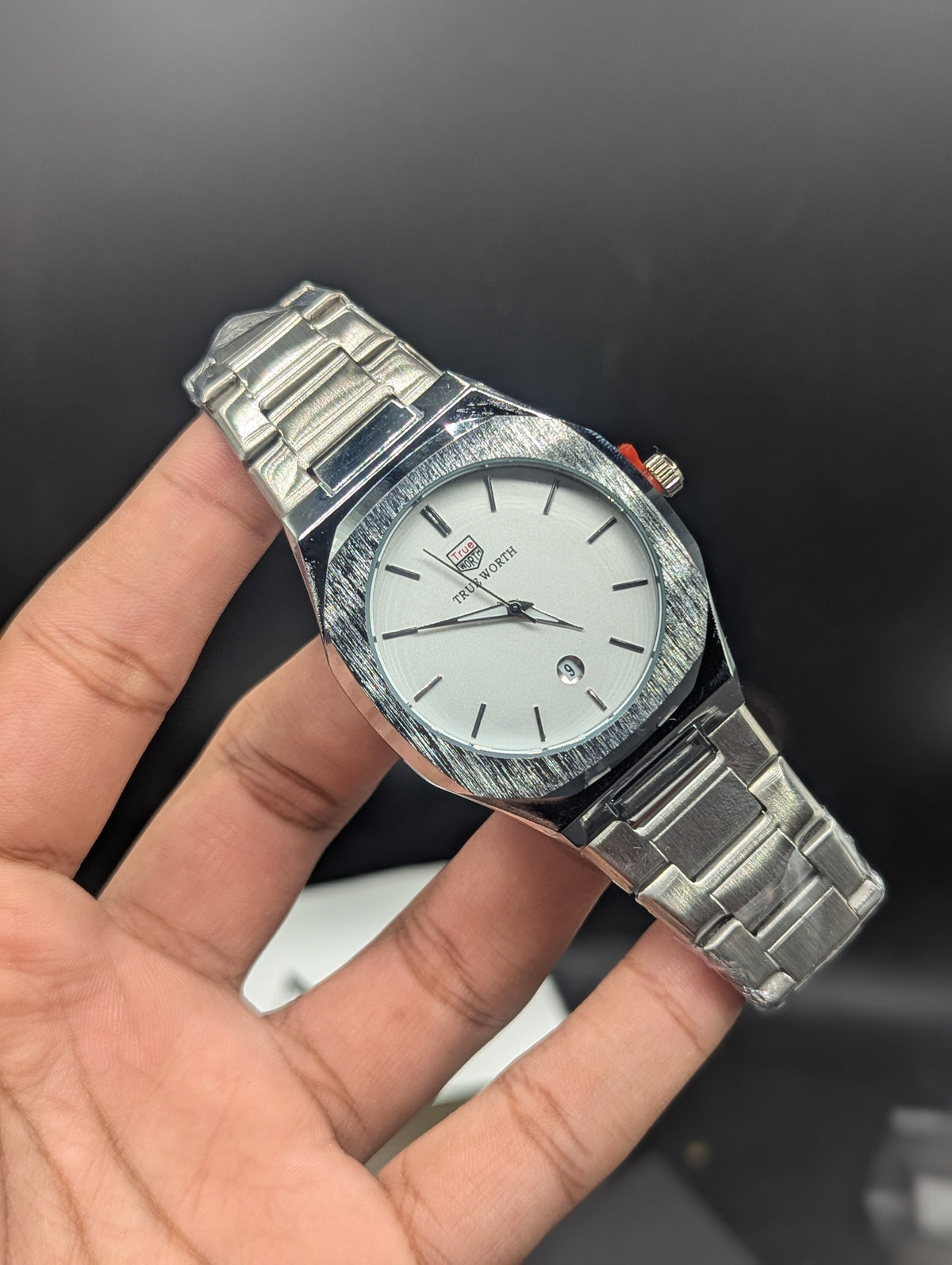 True W Stainless Steel With Date Heavy Weight