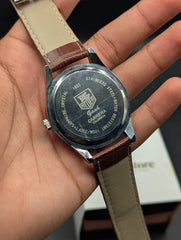 Carrera Tag Leather Strap Date Working