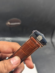 Carrera Tag Leather Strap Date Working