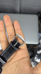 TOMI Jet Black Square Dial Strap Watch