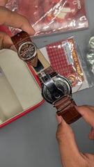 Patek Nautilus Leather Strap Master Lock - Full Brown