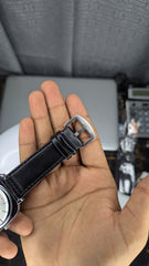 TOMI Black/White Square Dial Strap Watch
